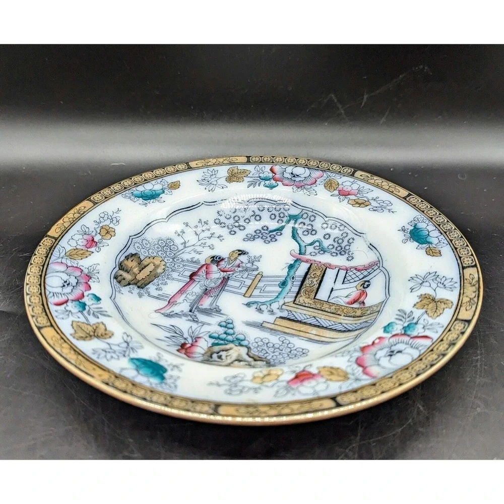 Antique Bates Walker & Co Polychrome Oriental 10.25